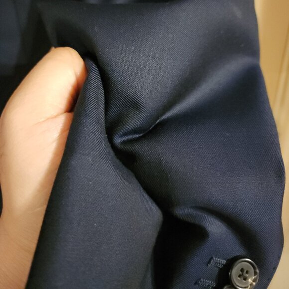 Suitsupply Solid Navy Blue Slim Fit Super 110's Italian Wool Suit 38R - Picture 6 of 10